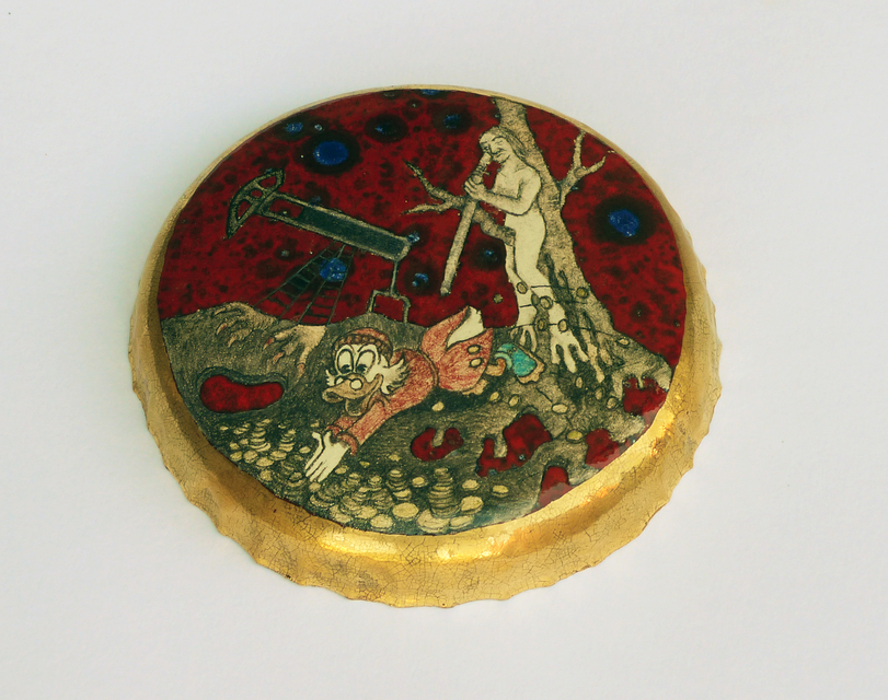 Ingrid Askeland (N)
Keramik kapsel i lertøj med porcelænsfarver Ø 24 cm